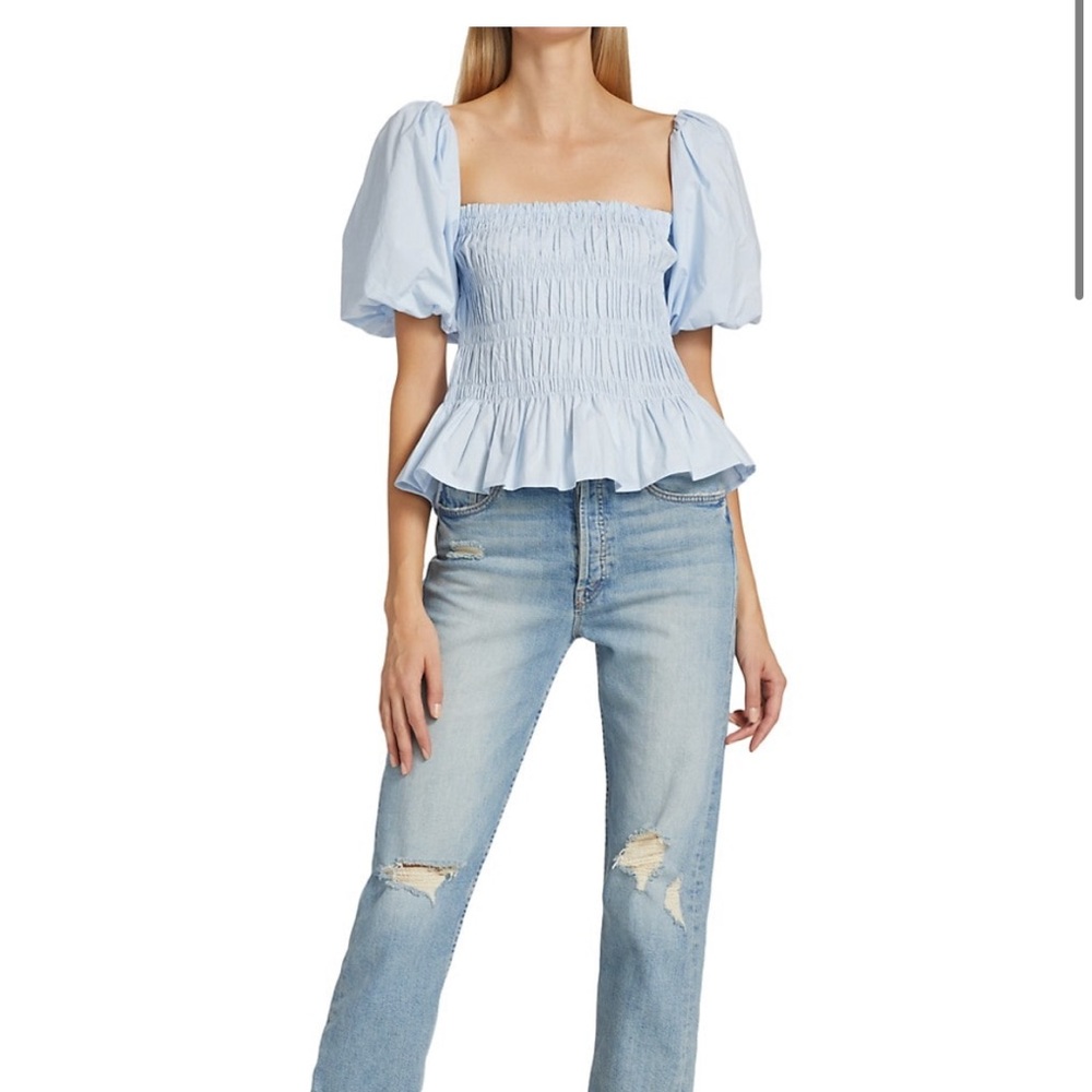 ASTR The Label Savina Puff-Sleeve Top
